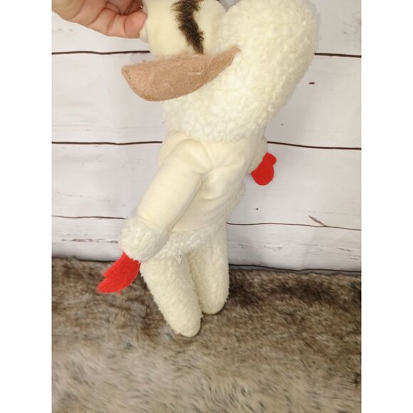 Vintage Lamb Chop Plush‎ Toy 1993 Shari Lewis Puppet With Red Mittens & Buttons - Picture 3 of 7